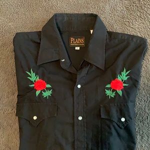 Vintage Plains Western Wear Pearl Snap